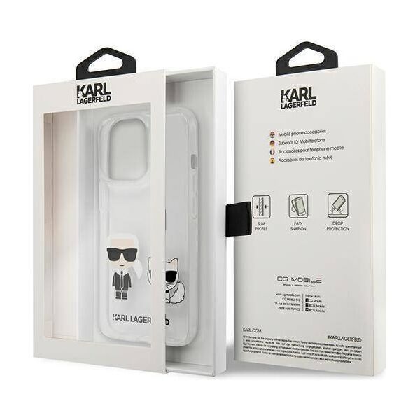 Original Case IPHONE 13 PRO MAX Karl Lagerfeld Hardcase Karl & Choupette (KLHCP13XCKTR) transparent 3666339027407