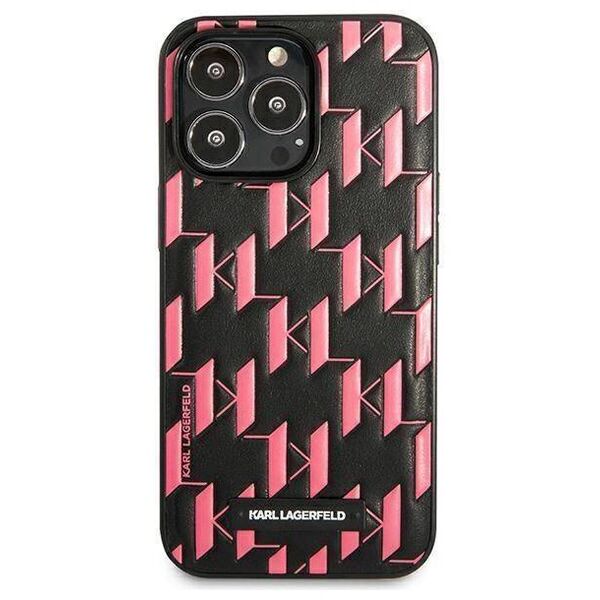Original Case IPHONE 13 PRO MAX Karl Lagerfeld Hardcase Monogram Plaque (KLHCP13XMNMP1P) pink 3666339049195