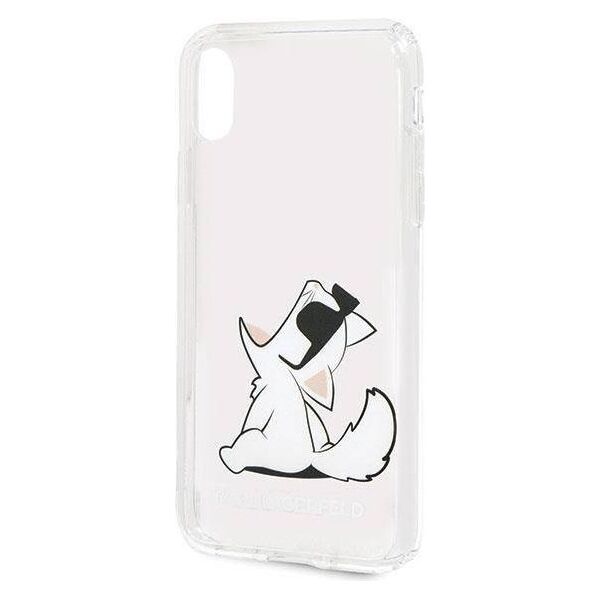 Original Case IPHONE X / XS Karl Lagerfeld Hardcase Choupette Fun (KLHCPXCFNRC) transparent 3700740435984