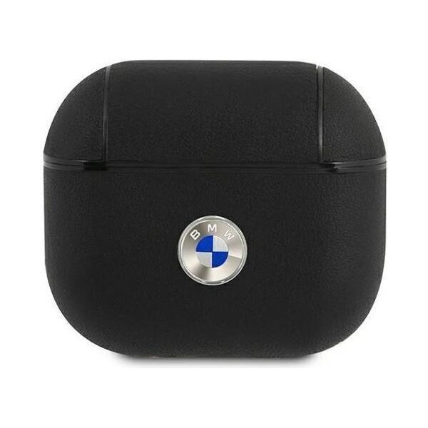 Original Case APPLE AIRPODS 3 BMW Cover Geniune Leather Silver Logo (BMA3SSLBK) black 3666339009427