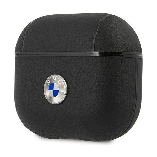 Original Case APPLE AIRPODS 3 BMW Cover Geniune Leather Silver Logo (BMA3SSLBK) black 3666339009427