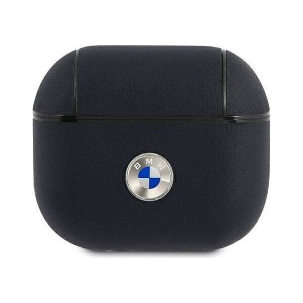 Original Case APPLE AIRPODS 3 BMW Cover Geniune Leather Silver Logo (BMA3SSLNA) navy blue 3666339009458