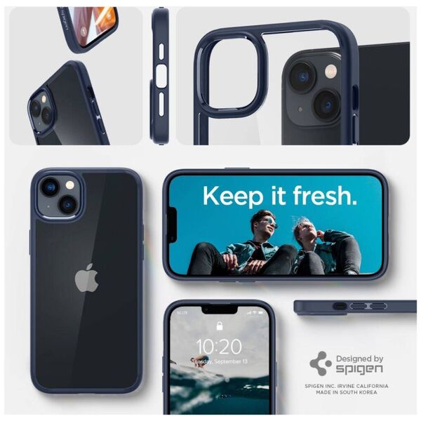 Case IPHONE 14 PLUS Spigen Ultra Hybrid Crystal Navy Blue 8809811864120
