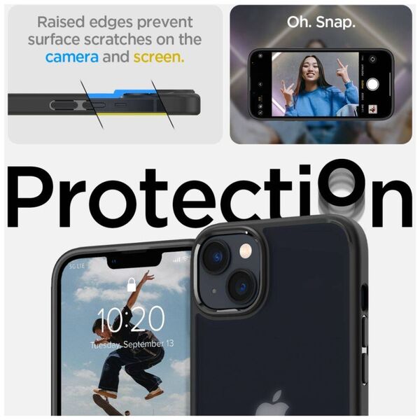 Case IPHONE 14 PLUS Spigen Ultra Hybrid Crystal Frost Black 8809811864144