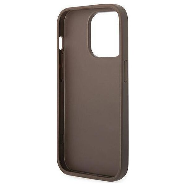 Original Case IPHONE 14 PRO Guess Hard Case 4G Stripe Collection brown 3666339088521