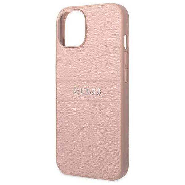 Original Case IPHONE 14 PLUS Guess Saffiano Strap pink 3666339088675