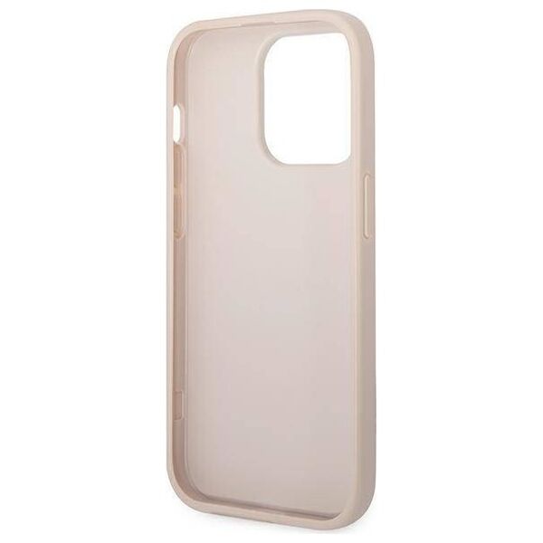 Original Case IPHONE 14 PRO MAX Guess Hard Case 4G Metal Gold Logo pink 3666339094140
