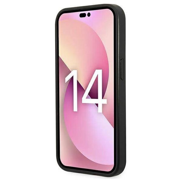 Original Case IPHONE 14 PRO Karl Lagerfeld Hardcase Saffiano Choupette Head Patch black 3666339076979