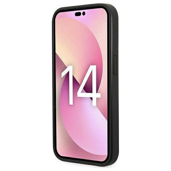 Original Case IPHONE 14 PRO Karl Lagerfeld Hardcase Saffiano Karl`s Head Patch black 3666339077051