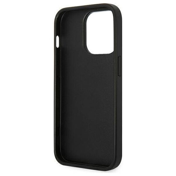 Original Case IPHONE 14 PRO Karl Lagerfeld Hardcase Saffiano Karl`s Head Patch black 3666339077051