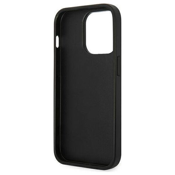 Original Case IPHONE 14 PRO MAX Karl Lagerfeld Hardcase Saffiano Choupette Head Patch black 3666339076986
