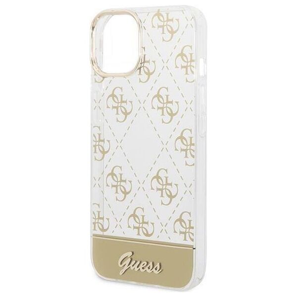 Original Case IPHONE 14 PLUS Guess Hardcase 4G Pattern Script gold 3666339090517