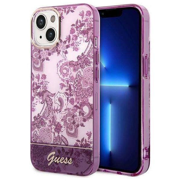 Original Case IPHONE 14 PLUS Guess Hardcase Porcelain Collection pink 3666339064372