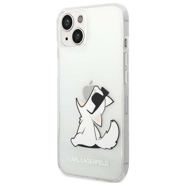 Original Case IPHONE 14 PLUS Karl Lagerfeld Hardcase Choupette Fun transparent 3666339086497