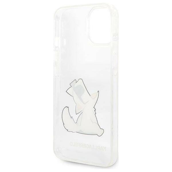 Original Case IPHONE 14 PLUS Karl Lagerfeld Hardcase Choupette Fun transparent 3666339086497