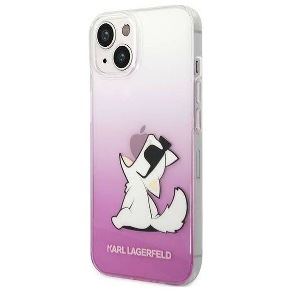 Original Case IPHONE 14 PLUS Karl Lagerfeld Hardcase Choupette Fun pink 3666339086534