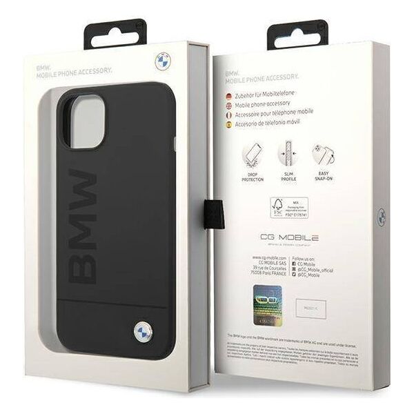 Original Case IPHONE 14 PLUS BMW Hardcase Silicone Signature Logo Magsafe black 3666339072315