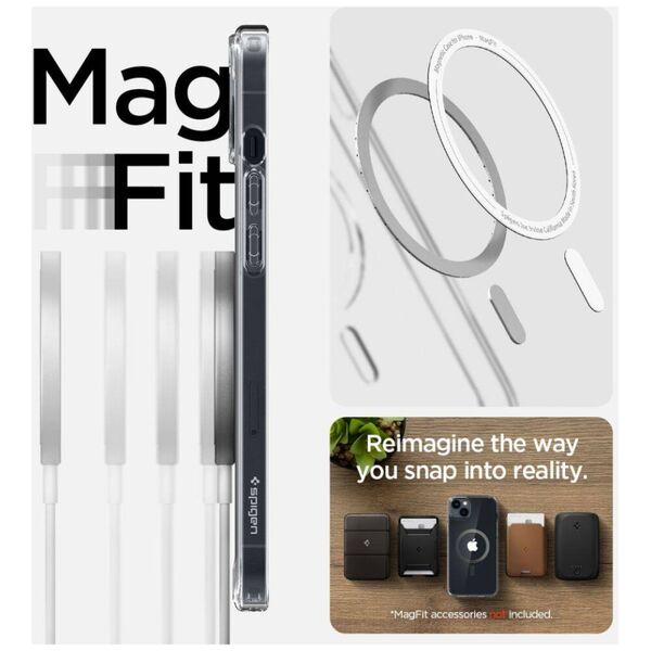 Case IPHONE 14 PLUS Spigen Ultra Hybrid Mag MagSafe Carbon Fibre transparent 8809811864175