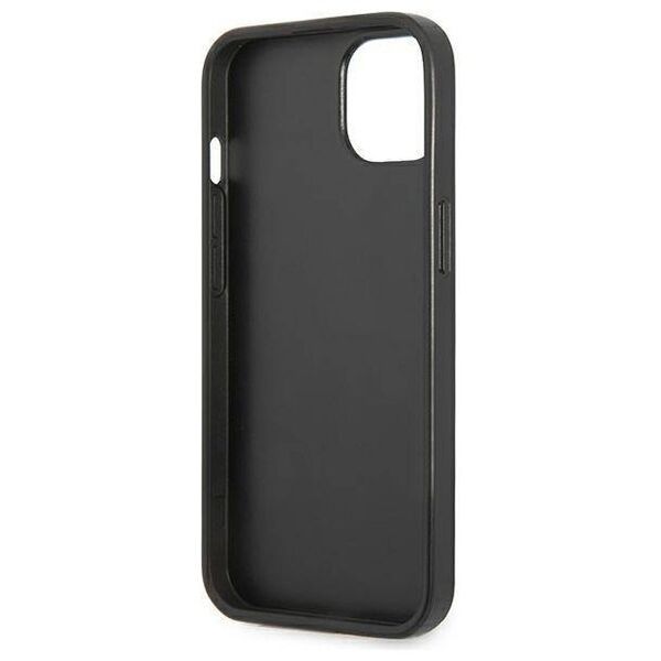 Original Case IPHONE 13 MINI Guess Hardcase Saffianotriangle Logo black 3666339040277