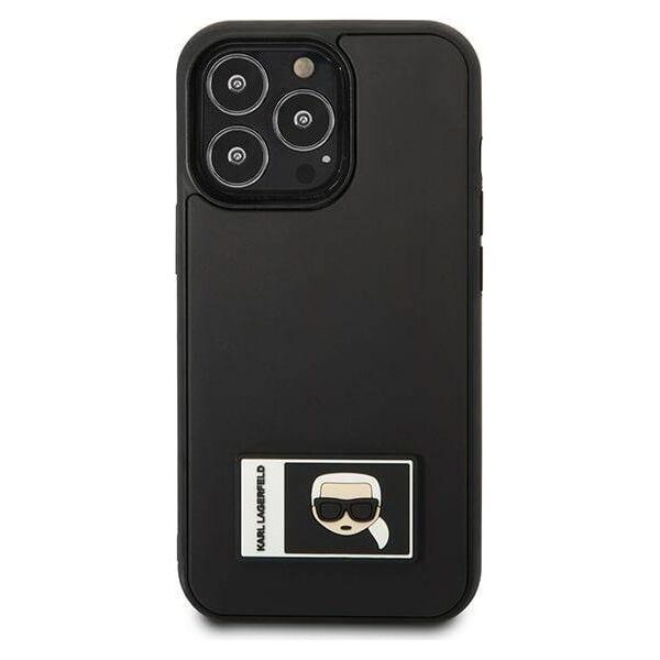 Original Case IPHONE 13 PRO Karl Lagerfeld Hardcase Ikonik Patch black 3666339049669