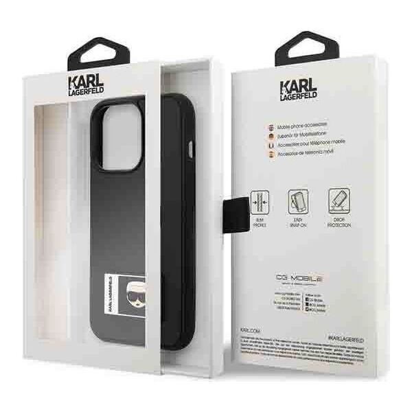 Original Case IPHONE 13 PRO Karl Lagerfeld Hardcase Ikonik Patch black 3666339049669