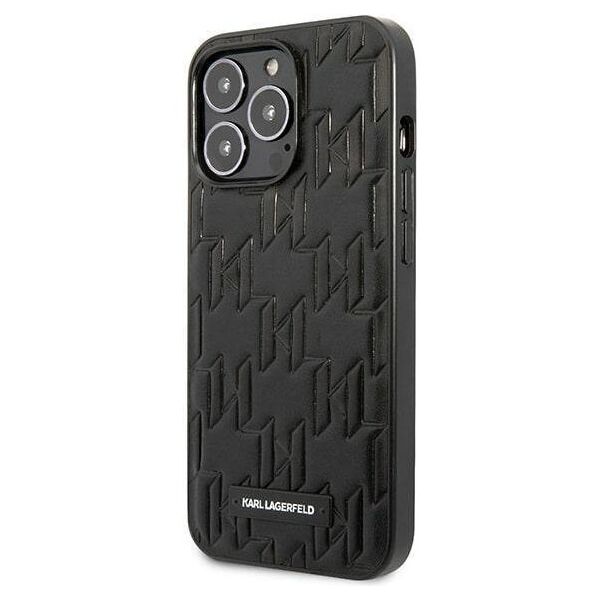 Original Case IPHONE 13 PRO Karl Lagerfeld Hardcase Monogram Plaque black 3666339049140