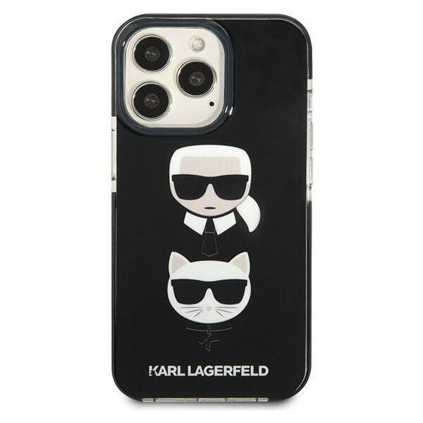 Original Case IPHONE 13 PRO MAX Karl Lagerfeld Hardcase Karl&Choupette Head black 3666339048679