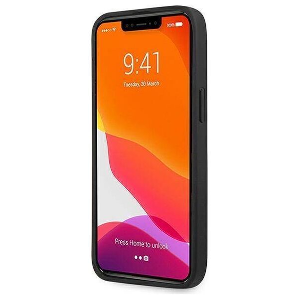 Case IPHONE 14 PRO Mercedes AMG Hardcase Leather Hot Stamped (AMHCP14LDOLBK) black 3666339071325