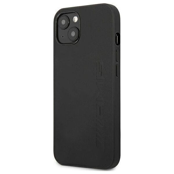 Case IPHONE 14 Mercedes AMG Hardcase Leather Hot Stamped (AMHCP14SDOLBK) black 3666339071301