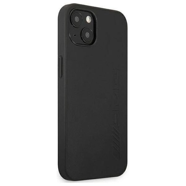 Case IPHONE 14 Mercedes AMG Hardcase Leather Hot Stamped (AMHCP14SDOLBK) black 3666339071301
