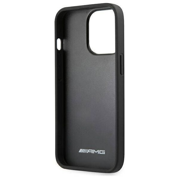 Case IPHONE 14 PRO MAX Mercedes AMG Hardcase Leather Hot Stamped (AMHCP14XDOLBK) black 3666339071332