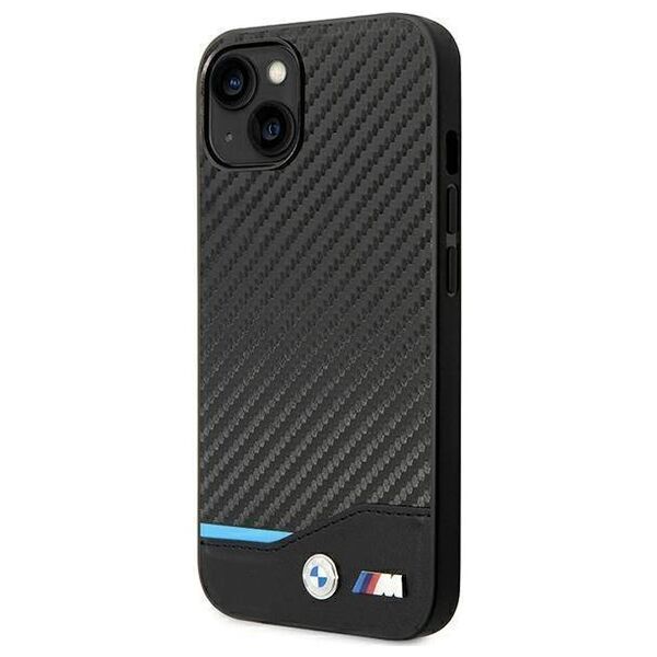Original Case IPHONE 14 PLUS BMW Leather Carbon (BMHCP14M22NBCK) black 3666339067175