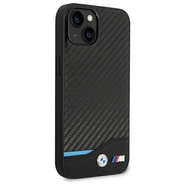 Original Case IPHONE 14 PLUS BMW Leather Carbon (BMHCP14M22NBCK) black 3666339067175