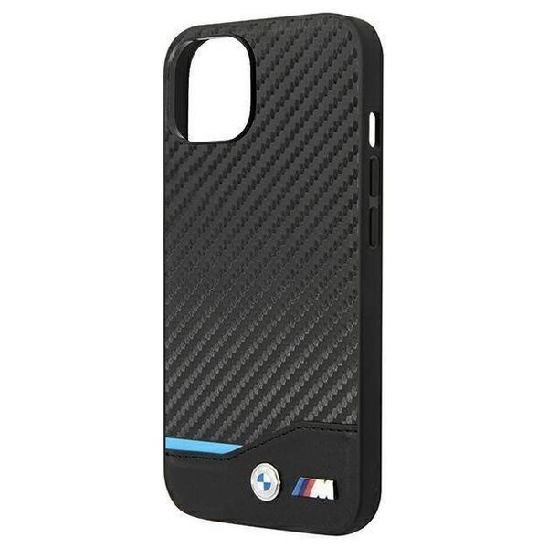 Original Case IPHONE 14 PLUS BMW Leather Carbon (BMHCP14M22NBCK) black 3666339067175