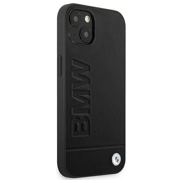 Original Case IPHONE 14 PLUS BMW Leather Stamp (BMHCP14MSLLBK) black 3666339090395