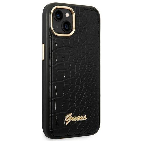 Original Case IPHONE 14 PLUS Karl Lagerfeld Hardcase Croco (GUHCP14MHGCRHK) black 3666339082857