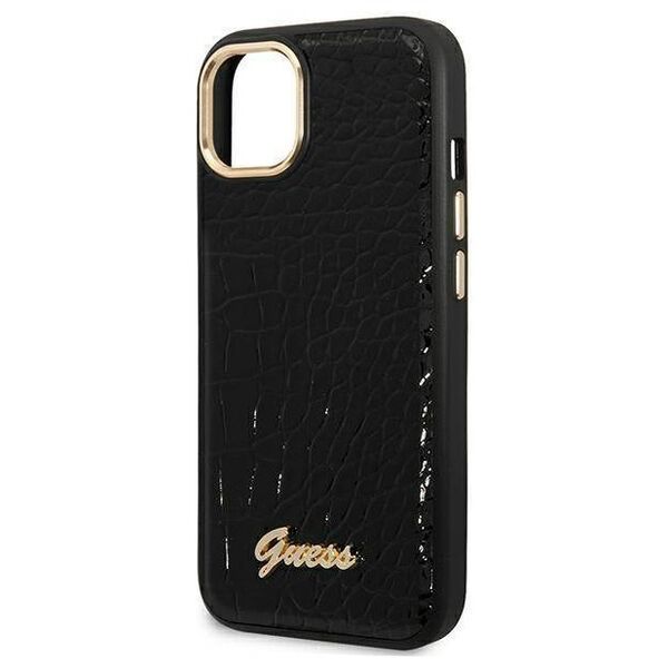 Original Case IPHONE 14 PLUS Karl Lagerfeld Hardcase Croco (GUHCP14MHGCRHK) black 3666339082857