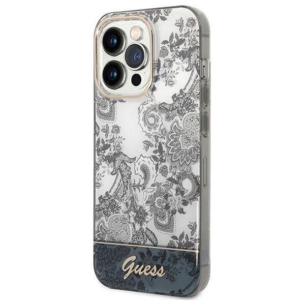 Original Case IPHONE 14 PRO MAX Guess Hardcase Porcelain Collection (GUHCP14XHGPLHG) gray 3666339090739