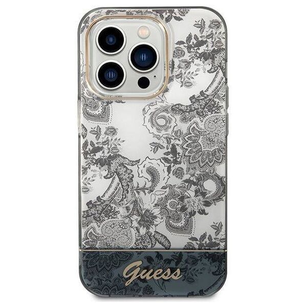 Original Case IPHONE 14 PRO MAX Guess Hardcase Porcelain Collection (GUHCP14XHGPLHG) gray 3666339090739