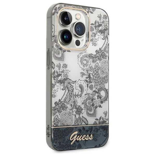 Original Case IPHONE 14 PRO MAX Guess Hardcase Porcelain Collection (GUHCP14XHGPLHG) gray 3666339090739