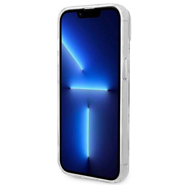 Original Case IPHONE 14 PLUS Guess Hard Case Metal Outline Magsafe (GUHMP14MHTRMS) silver 3666339069834