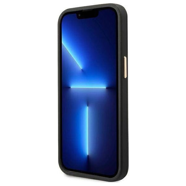 Original Case IPHONE 14 PLUS Guess Hard Case 4G Logo Plate MagSafe (GUHMP14MU4GPRK) black 3666339069872