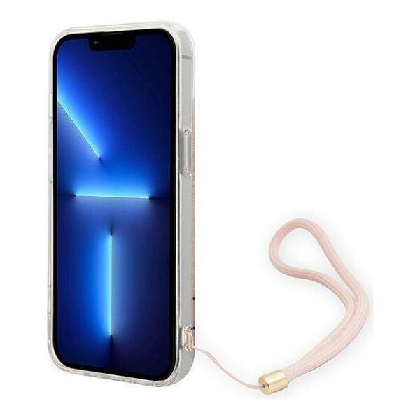 Original Case IPHONE 14 PLUS Guess Hardcase 4G Print Strap (GUOHCP14MH4STP) pink 3666339093884