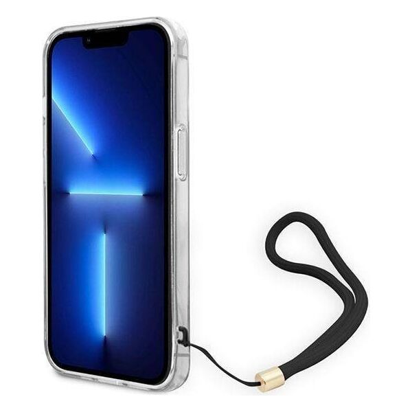Original Case IPHONE 14 PLUS Guess Hardcase 4G Print Strap (GUOHCP14MH4STW) brown 3666339093846