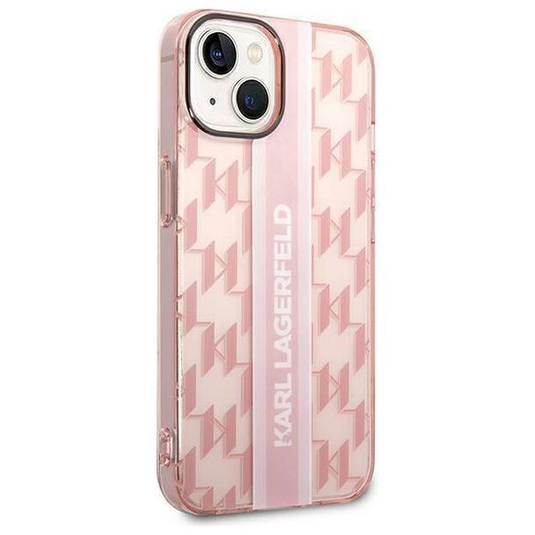 Original Case IPHONE 14 PLUS Karl Lagerfeld Hardcase Mono Vertical Stripe (KLHCP14MHKLSPCP) pink 3666339085292