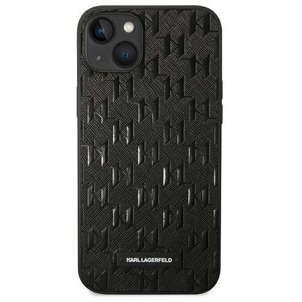 Original Case IPHONE 14 PLUS Karl Lagerfeld Hardcase Saffiano Mono Metal Logo (KLHCP14MSAKLHPK) black 3666339085131