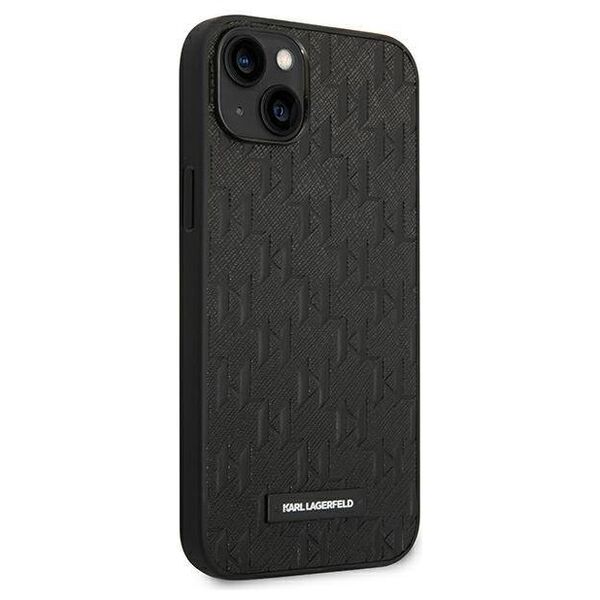 Original Case IPHONE 14 PLUS Karl Lagerfeld Hardcase Saffiano Mono Metal Logo (KLHCP14MSAKLHPK) black 3666339085131