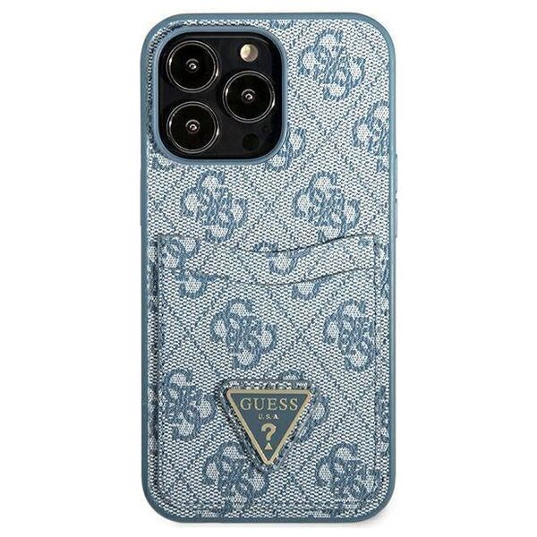 Case IPHONE 13 PRO Guess Hardcase 4G Triangle Logo Cardslot (GUHCP13LP4TPB) blue 3666339047788