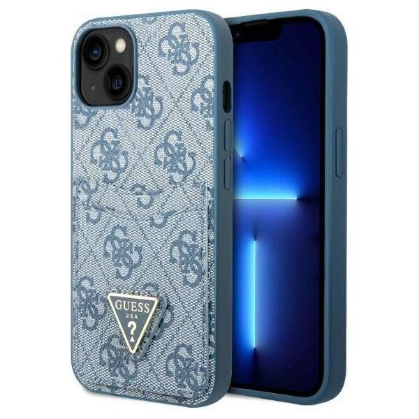 Case IPHONE 13 MINI Guess Hardcase 4G Triangle Logo Cardslot (GUHCP13SP4TPB) blue 3666339047764