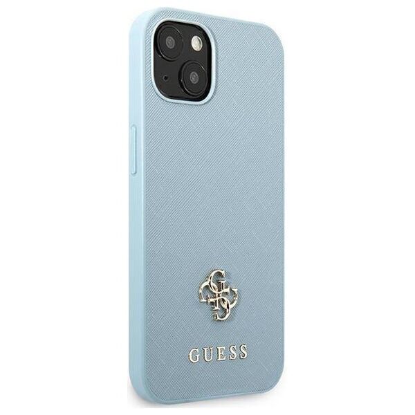 Original Case IPHONE 13 MINI Guess Hardcase Saffiano 4G Small Metal Logo (GUHCP13SPS4MB) blue 3666339048006